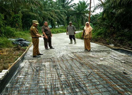 Camat Kandis Tinjau Pembangunan Jalan Desa yang Didanai APBD dan Bankeu Provinsi