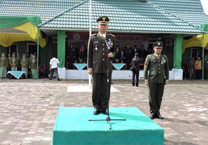 Kodim 0314/Inhil Gelar Upacara Peringatan HUT TNI Ke-72