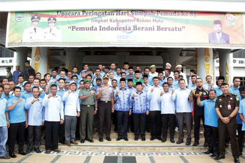 Peringati Hari Sumpah Pemuda, Bupati Suparman Minta Pemuda Rohul Bersatu