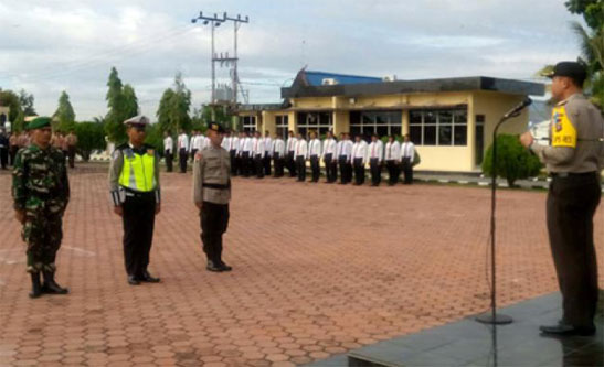 Polres Rokan Hilir Gelar Apel Pasukan Operasi Zebra Siak 2017