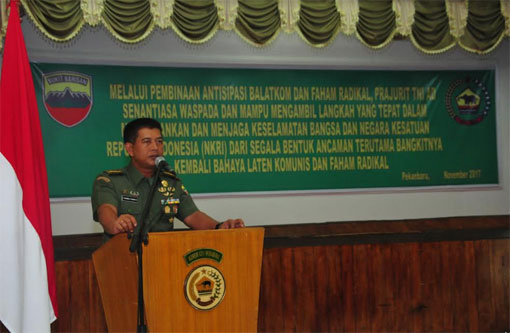 Korem 031/Wira Bima Ingatkan Kembali Bahaya Laten Komunis dan Paham Radikal
