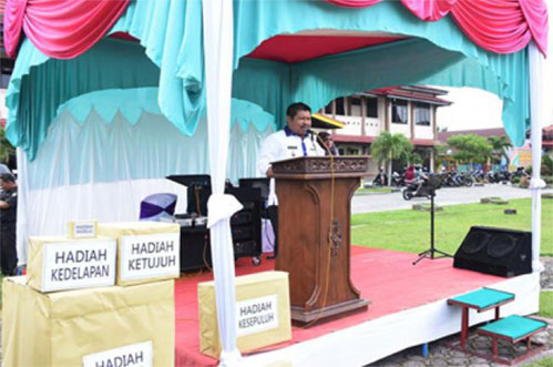 Bupati Amril Hadiri Penarikan STTS PBB P2 Berhadiah Tahun 2017