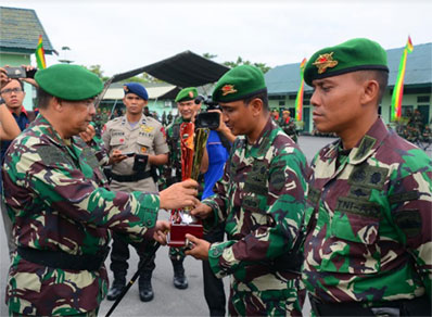 Danrem 031/Wira Bima Pimpin Upacara HUT Infanteri ke-69