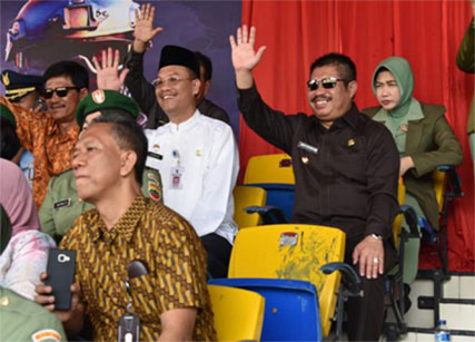 Bupati Bengkalis Hadiri Upacara Hari Juang Kartika Ke-72 di Pekanbaru
