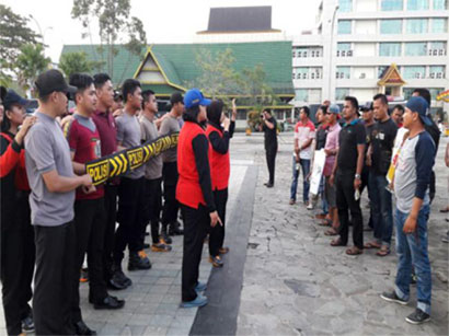 Polres Inhil Gelar Gladi Bersih Simulasi Sistim Pengamanan Kota