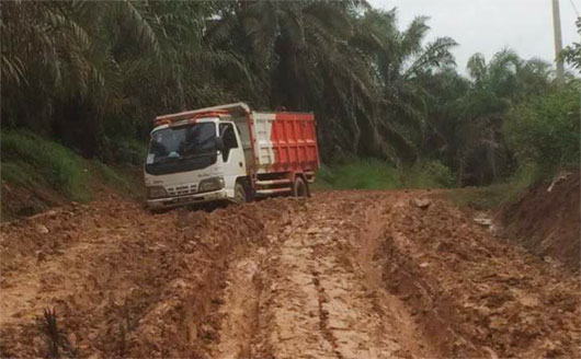 Jalan Menuju SP 4 Rusak Parah, Hasil Pertanian Warga Tertahan