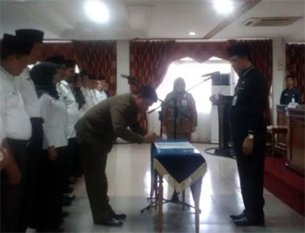 Ratusan Kasek Dilantik, Setko Pekanbaru: Kasek Wajib Tanda Tangani Pakta Integritas