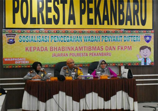 Cegah Wabah Berbahaya, Polresta Gandeng Diskes Sosialisasi Antisipasi Virus Difteri