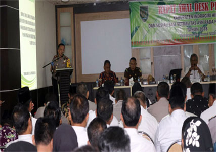 Pengamanan Pilkada 2018, Polres Indragiri Hilir Gelar Rapat Lintas Sektoral