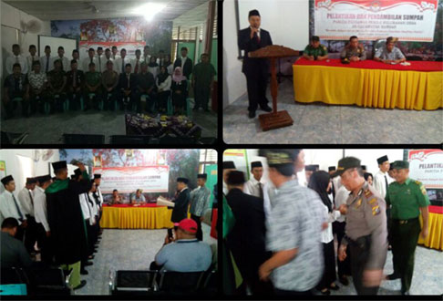 Koramil 08/Mandah Hadiri Pelantikan Panwaslu Se Kecamatan Mandah