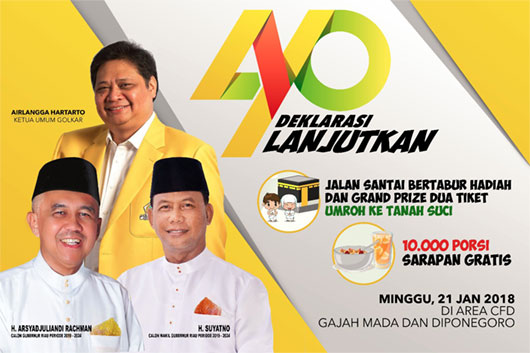 AYO Deklarasi Minggu Pagi, Bagikan 10 Ribu Porsi Sarapan Gratis