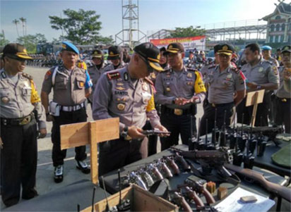 Jelang Pilkada Riau 2018, Polresta Pekanbaru Gelar Peralatan Dinas