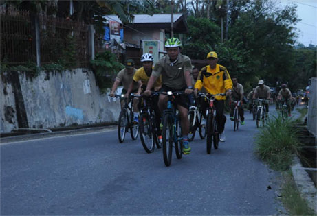 Perwira Jajaran Korem 031/WB Makin Solid Dengan Bersepeda Santai