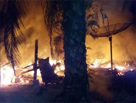 Ditinggal Kenduri, Rumah Warga Pancur Keritang Ludes Dilalap si Jago Merah