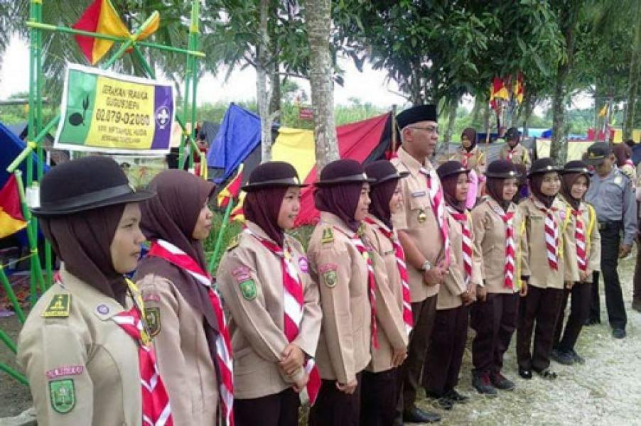 Pj Bupati Inhil Buka Kemah Prestasi Terpadu Gerakan Pramuka
