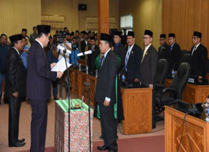 Dilantik sebagai PAW, Syaukani Resmi Jadi Anggota DPRD Bengkalis