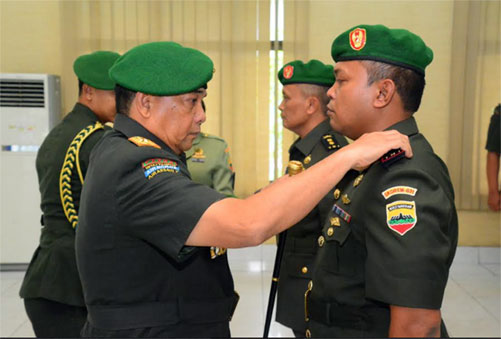 Danrem 031/Wira Bima Pimpin Upacara Sertijab Kasi Ren Dan Dantim Intel Korem 031/WB
