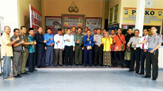 Kodim 0313/KPR dan Polres Rohul Gelar Rapat Eksternal Operasi Mantap Praja Muara Takus 2018