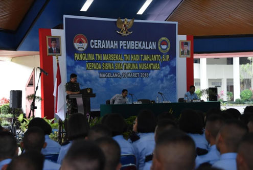 Panglima TNI: Siswa SMA TN Harus Miliki Karakter dan Komitmen Yang Tinggi