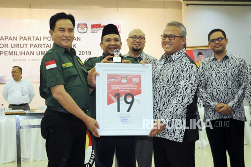 Resmi Jadi Peserta Pemilu 2019, PBB Dapat Nomor Urut 19