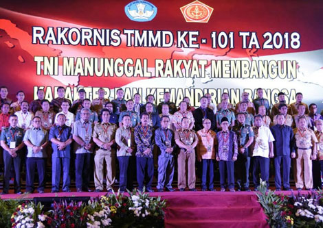 Asisten I Sekda Inhil Ikuti Rakornis TMMD ke 101 Tahun 2018