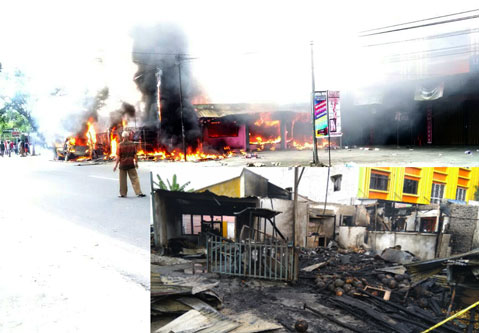 Kedai Buah Jalan Hangtuah Dekat Pasar Sail Ludes Terbakar