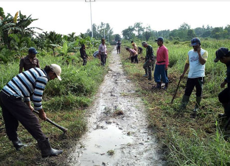 Pra TMMD Ke-101 Kodim 0314/Inhil Percepat Pembangunan Infrastruktur di Kecamatan Keritang