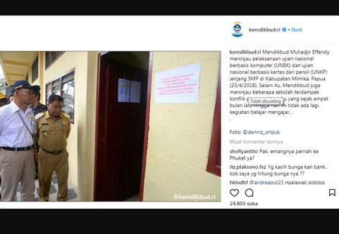 Soal UN Matematika Sulit, Instagram Kemdikbud Kembali Dihujani Komentar