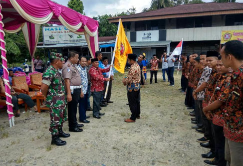 Babinsa Koramil 16/Tapung Hadiri Pelantikan Pengurus Karang Taruna Petapahan