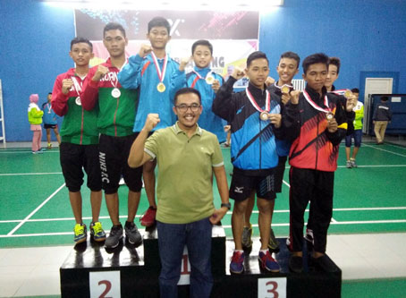 Menang 3-0 Tanpa Balas, Bengkalis Raih Emas di Cabor Tenis Meja Ganda Putra Popda Riau 2018