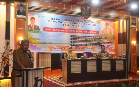 Mewakili Pjs Bupati, Asisten I Setda Inhil Buka Rakerkes Kabupaten Inhil