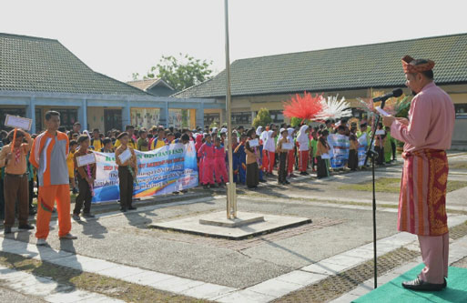 Ratusan Murid SD/MI di Siak Ikuti Lomba FLS2N dan O2SN
