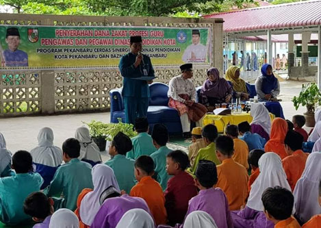Disdik Pekanbaru Salurkan Zakat Tahap II Tahun 2018 Senilai Rp 378 Juta