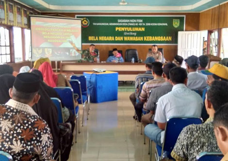 TMMD Ke 101 Kodim 0314/Inhil Berikan Sosialisasi Bela Negara Dan Wawasan Kebangsaan