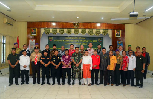 Bersama Komponen Masyarakat, Korem 031/Wira Bima Komitmen Berantas Paham Radikalime, Narkoba Dan Berita Hoax
