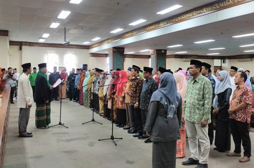 Lagi, Rektor UIN Suska Lantik 39 Pejabat Baru