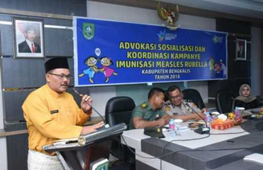 Pemkab Bengkalis Kampanyekan Imunisasi Measles Rubella