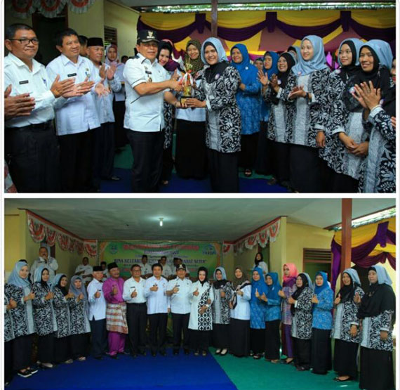 Bupati Rohul Syukuran Juara I Nasional Bina Keluarga Remaja di Desa Kota Baru
