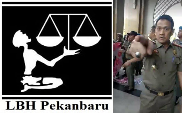 Nyatakan Sikap, LBH Pekanbaru dan Ormas Perempuan Kecam Arogansi Satpol PP Kampar