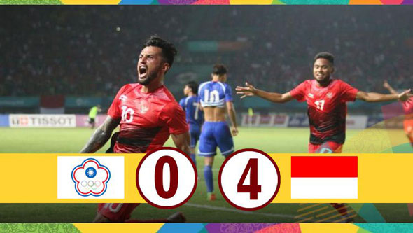 Timnas Indonesia U-23 Unggul 4-0 Atas Taiwan di Asian Games 2018