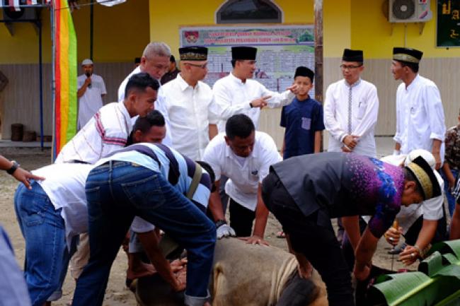 Polresta Sembelih 11 Ekor Sapi dan 10 Kambing Kurban