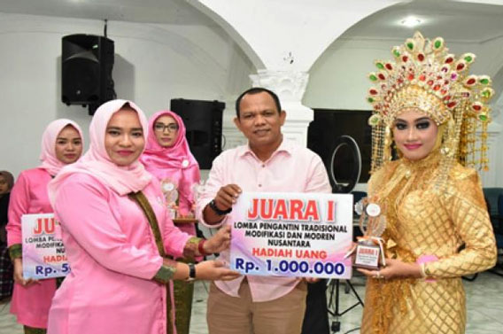 Pagelaran Lomba Tata Rias Pengantin, Lediana Asal Kabupaten Rohil Sabet Juara I