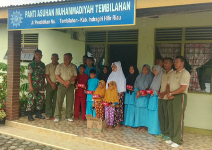 Kodim Inhil Silaturahmi Ke Panti Asuhan Muhammadiyah