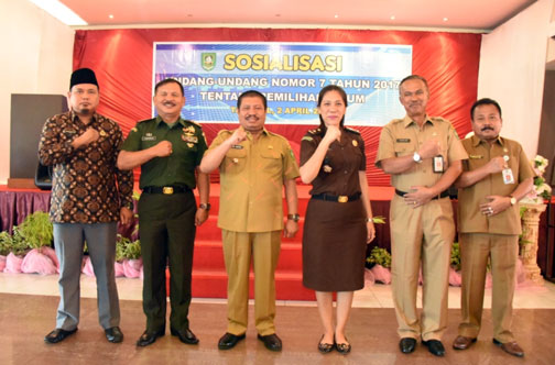 Bupati Bengkalis Buka Sosialisasi Undang Undang Pemilu