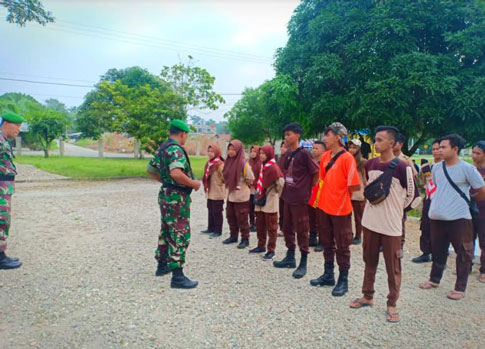 Pramuka SMAN 1 Kepenuhan Ikuti Kemah Saka Wirakartika di Kabupaten Kampar