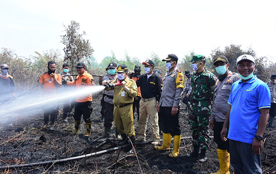 Sekda Bengkalis Tinjau Karlahut di Dua Titik
