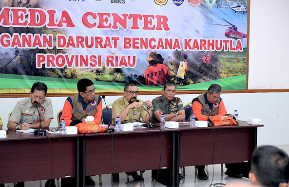 Wagubri Hadiri Rapat Evaluasi Penanggulangan Karhutla Bersama TIM BNPB Pusat