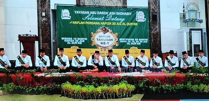 Yayasan Abu Ad Darda’ Wisuda 13 Santri Hafal Al- Quran