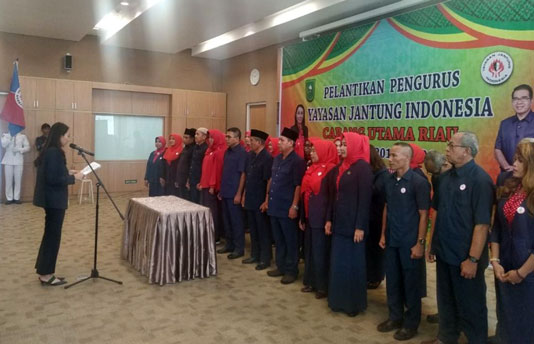 Pengurus Yayasan Jantung Indonesia Cabang Riau Resmi Dilantik