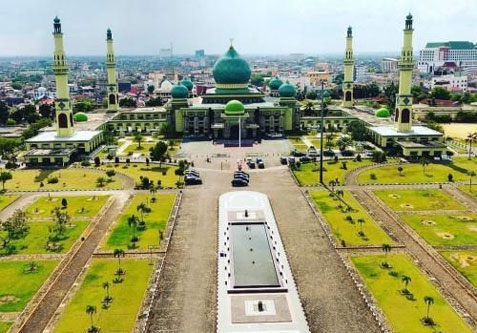 Antisipasi Covid-19, Aktivitas di Kawasan Masjid Raya Annur Riau Ditiadakan